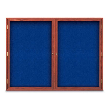 United Visual Products Sliding Door Indoor Enclosed Corkboard, 7 UV9028ACS-WHITE-APRICOT
